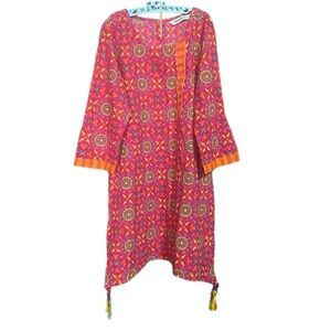 Avaasa Vibrant Patterned Girls Kurti Kurta Dress Tassels East Indian 10/11 Yrs